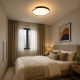 Modern Flush Ceiling Lights 24W LED CCT with Black Frame and Bronze/Copper Accents