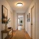 Modern Flush Ceiling Lights 24W LED CCT with Black Frame and Bronze/Copper Accents