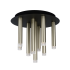 Modern 9-Light G9 Luxury Gold Cylinder Ceiling Flush Light with Frosted Diffusers