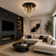 Modern 9-Light G9 Luxury Gold Cylinder Ceiling Flush Light with Frosted Diffusers