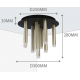 Modern 9-Light G9 Luxury Gold Cylinder Ceiling Flush Light with Frosted Diffusers