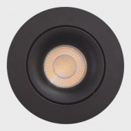 Large Ceiling Recessed Tilt GU10 Downlight 105mm - Matt Black