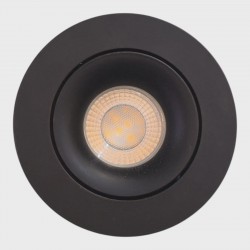 Large Ceiling Recessed Tilt GU10 Downlight 105mm - Matt Black