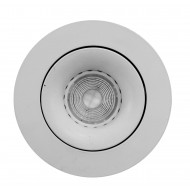 Large Ceiling Recessed Tilt GU10 Downlight 105mm - Matt White