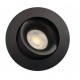 Large Ceiling Recessed Tilt GU10 Downlight 105mm - Matt Black