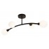 Modern Black 4 Way Opal Glass Ceiling Light Straight Bar G9 Light Fitting