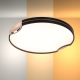 Modern Flush Ceiling Lights 24W LED CCT with Black Frame and Bronze/Copper Accents