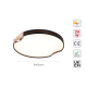 Modern Flush Ceiling Lights 24W LED CCT with Black Frame and Bronze/Copper Accents