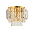 Modern Gold Crystal Flush Ceiling Light 300mm Luxury Chandelier E14 Bedroom Living Room Hallway Lamp
