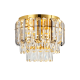 Modern Gold Crystal Flush Ceiling Light 300mm Luxury Chandelier E14 Bedroom Living Room Hallway Lamp