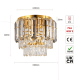 Modern Gold Crystal Flush Ceiling Light 300mm Luxury Chandelier E14 Bedroom Living Room Hallway Lamp
