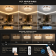 Rose Gold Crystal LED Flush Ceiling Light 60W – CCT Adjustable 3000K-6000K – Dimmable – 500mm