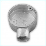 1 Way 20mm Round Galvanised Conduit Box 1 Way 20mm Round Galvanised Conduit Box