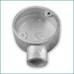 1 Way 20mm Round Galvanised Conduit Box 1 Way 20mm Round Galvanised Conduit Box