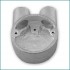 2 Way U Type 20mm Round Galvanised Conduit Box