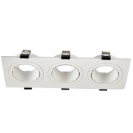 GU10 Rectangle Ceiling Recessed Kitchen Lounge Downlight Spotlight Matt White 