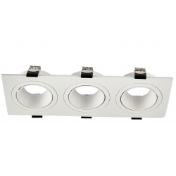 GU10 Rectangle Ceiling Recessed Kitchen Lounge Downlight Spotlight Matt White 