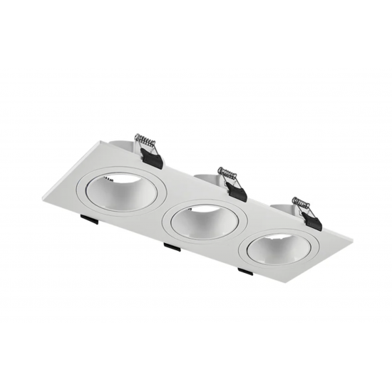 GU10 Rectangle Ceiling Recessed Kitchen Lounge Downlight Spotlight Matt White 