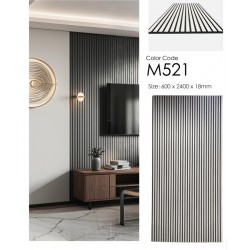 Acoustic Slat Wall Panel 2400 x 600 Grey | Wood Panels UK