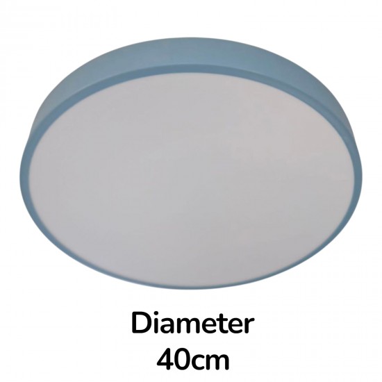 Blue 36W LED Flush Ceiling Light – Round Design with Adjustable CCT Blue 36W LED Flush Ceiling Light – Round Design with Adjustable CCT