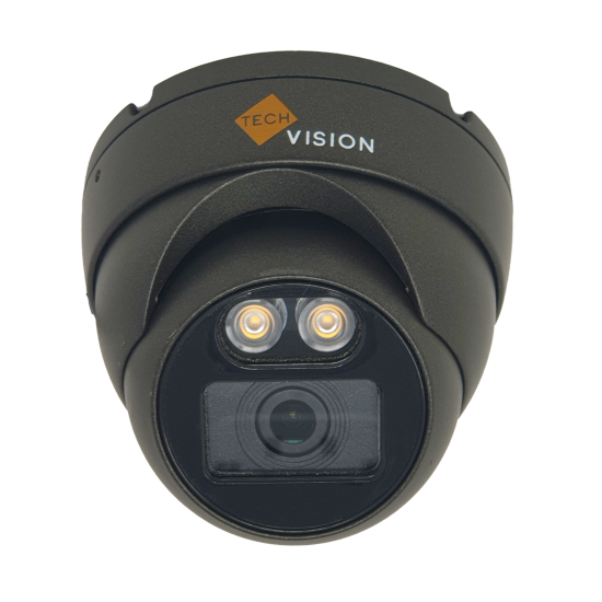 Techvision 2MP 1080P ColourView Light Grey Small Dome CCTV Camera 