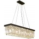 Modern Matt Black Raindrop K9 Crystal Chandelier Rectangle Ceiling Light