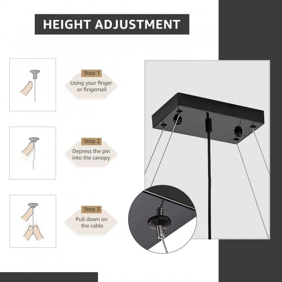 Modern Matt Black Raindrop K9 Crystal Chandelier Rectangle Ceiling Light