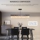 Modern Matt Black Raindrop K9 Crystal Chandelier Rectangle Ceiling Light
