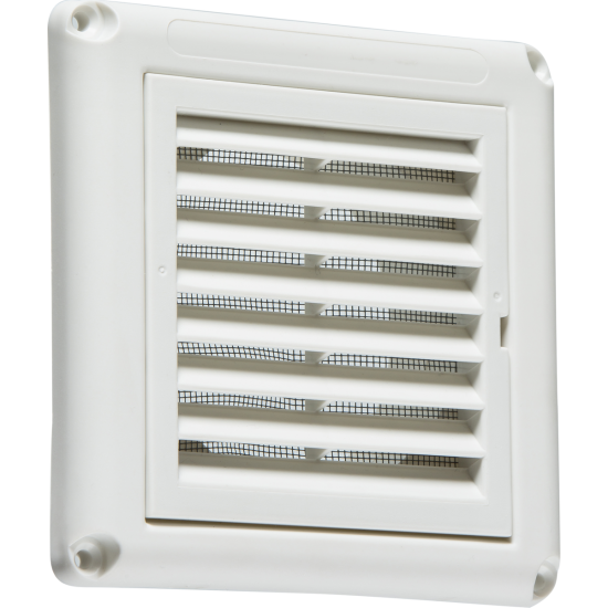 100mm/4 inch Extractor Fan Grille with Fly Screen - White