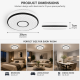 Sparkling Effect 24W LED Colour Change Acrylic Flush Ceiling Light 395mm