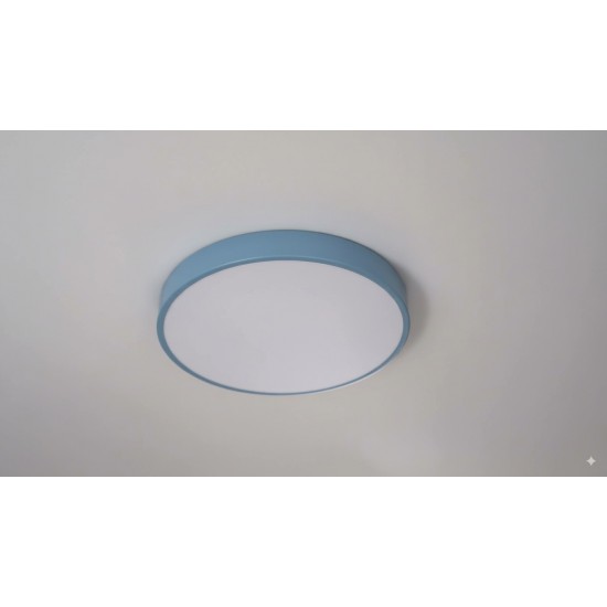 Blue 36W LED Flush Ceiling Light – Round Design with Adjustable CCT