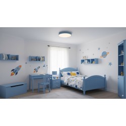 Blue 36W LED Flush Ceiling Light – Round Design with Adjustable CCT