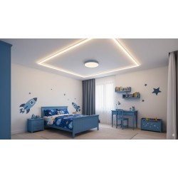 Blue 36W LED Flush Ceiling Light – Round Design with Adjustable CCT