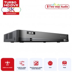 Acusense 4 Channel CCTV Security DVR P2P Remote View / 5MP / 3K / 2 Way Audio