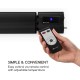 Infrared wall or ceiling Radiant heater 1800W or 2400W IP44 Remote Control Black Finish