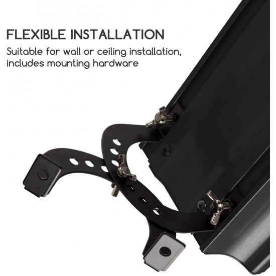 Infrared wall or ceiling Radiant heater 1800W or 2400W IP44 Remote Control Black Finish