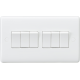 Knightsbridge 6G 2Way Switch Pure White Curved Edge Finish
