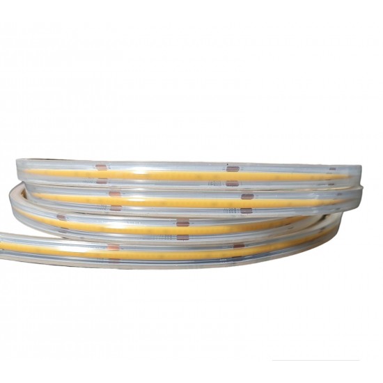 IP67 Extrusion COB 9W LED Dotless Strip Light Waterproof 24V / 480 LED / CRI 90 / 3000K / 5M Roll IP67 Extrusion COB 9W LED Dotless Strip Light Waterproof 24V / 480 LED / CRI 90 / 3000K / 5M Roll