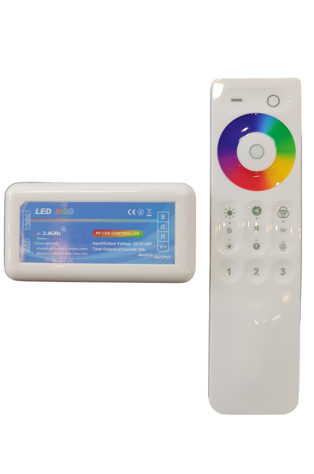 RF LED Remote Control, 3 Channels Constant Voltage 2.4G Wireless Touch LED RGB Dimmer, DC12-24V, RF Tactile Dimmer for LED Strip Lighting