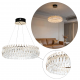 Modern 60cm Gold Crystal 45W LED Chandelier – Dimmable Ceiling Light with Remote Control & 3CCT