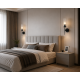 Black Reeded Fluted Glass Wall Light Modern Cylinder Indoor Wall Lamp E27