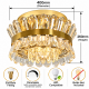 40cm Brass Crystal Chandelier Ceiling Light – Modern Gold Flush Mount E14 Dimmable