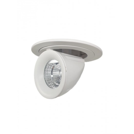10W Dimmable Form Tilt Recessed Indoor Ceiling Gimbal Down Light White Finish 10W Dimmable Form Tilt Recessed Indoor Ceiling Gimbal Down Light White Finish