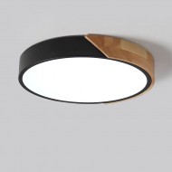 Nordic Wood Black 36W LED Flush Ceiling Light – Round Design with Adjustable CCT Nordic Wood Black 36W LED Flush Ceiling Light – Round Design with Adjustable CCT