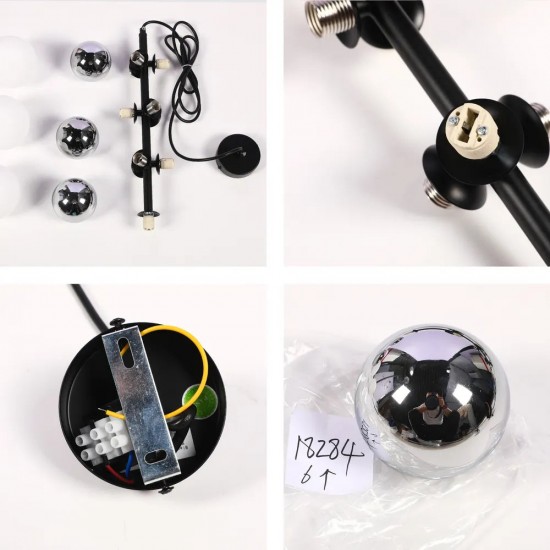 Celestial Cluster Vertical Smoked Chandelier Ceiling Suspension Light