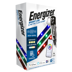 Energizer Colourful RGBW 5m Led Striplight Wifi Controlled APP IP65 Outdoor or Indoor