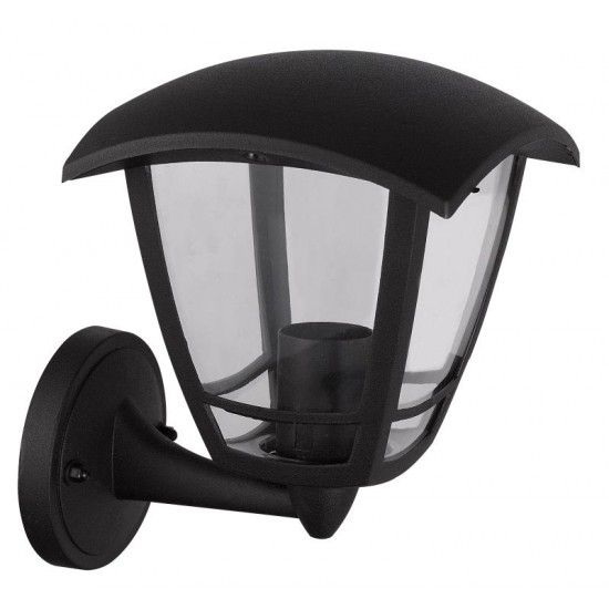 External Black Wall Lantern Light Bottom Arm IP54 Waterproof