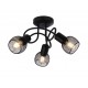 Modern Black Semi Flush Crossover 3 Way Mesh Shade Light