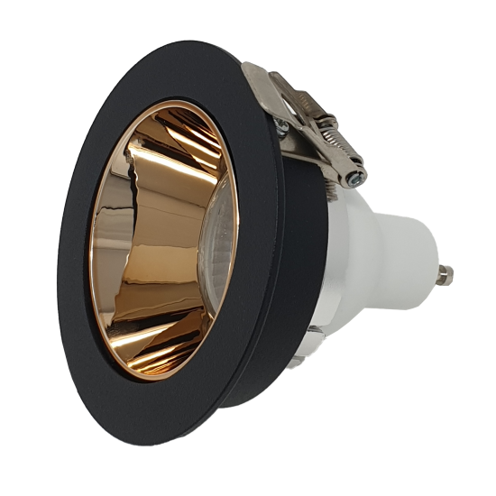 Ceiling reflector recessed fix downlight Rose Gold Black or White Black Chrome Ceiling reflector recessed fix downlight Rose Gold Black or White Black Chrome