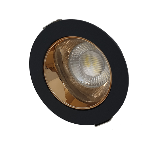 Ceiling reflector recessed fix downlight Rose Gold Black or White Black Chrome